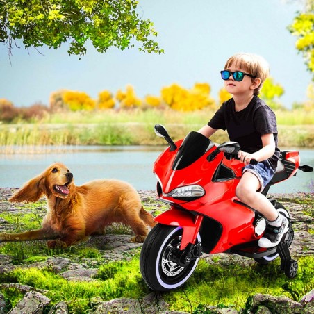 B39326 Moto sportive électrique pour enfant BKT lumières et sons 12V MP3 USB