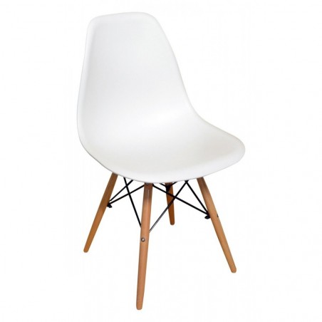 Pack de 4 chaises Supreme avec pieds en bois et structure rigide