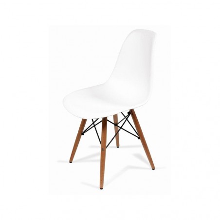 Pack de 4 chaises Supreme avec pieds en bois et structure rigide