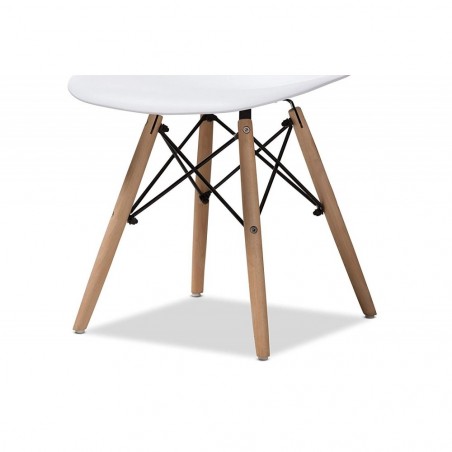 Pack de 4 chaises Supreme avec pieds en bois et structure rigide