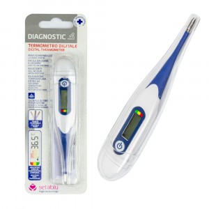 Thermomètre électronique numérique avec écran LCD pointe...