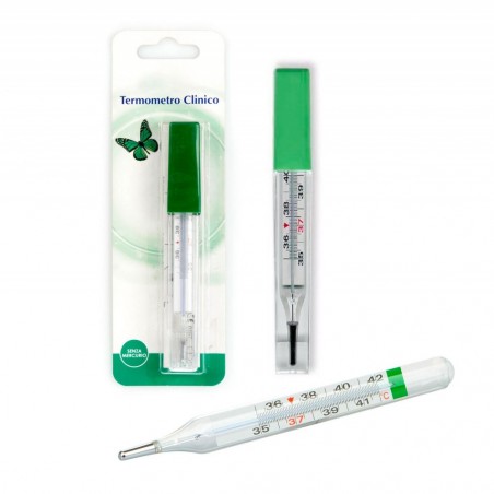 938216 Thermomètre médical SETABLU verre sans mercure avec étui en plastique