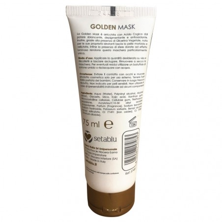 574853 Masque doré SETABLU avec acide kojique et sphères d'or effet lumineux