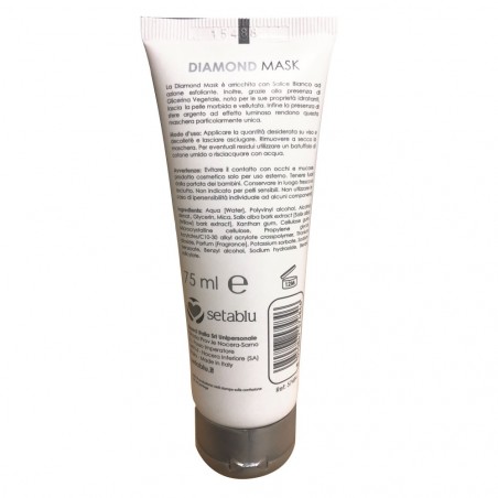 574856 SETABLU masque de diamant avec boules de saule blanc, argentées