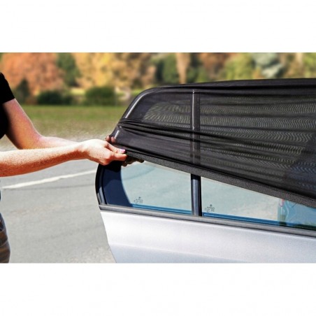 Kit 2 pièces Pare-soleil pour vitre de voiture 54x92cm avec fermeture