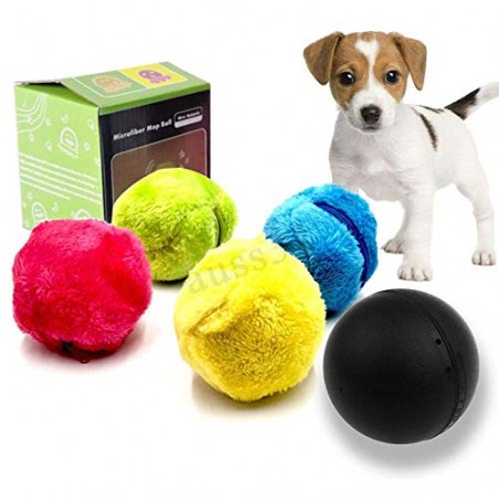 Balle mop avec moteur et housses interchangeables pour nettoyer sols et parquets