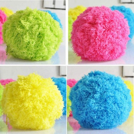 Balle mop avec moteur et housses interchangeables pour nettoyer sols et parquets