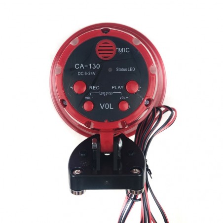 Mégaphone publicitaire pour véhicule CA-130 avec fonction de lecture 25 W