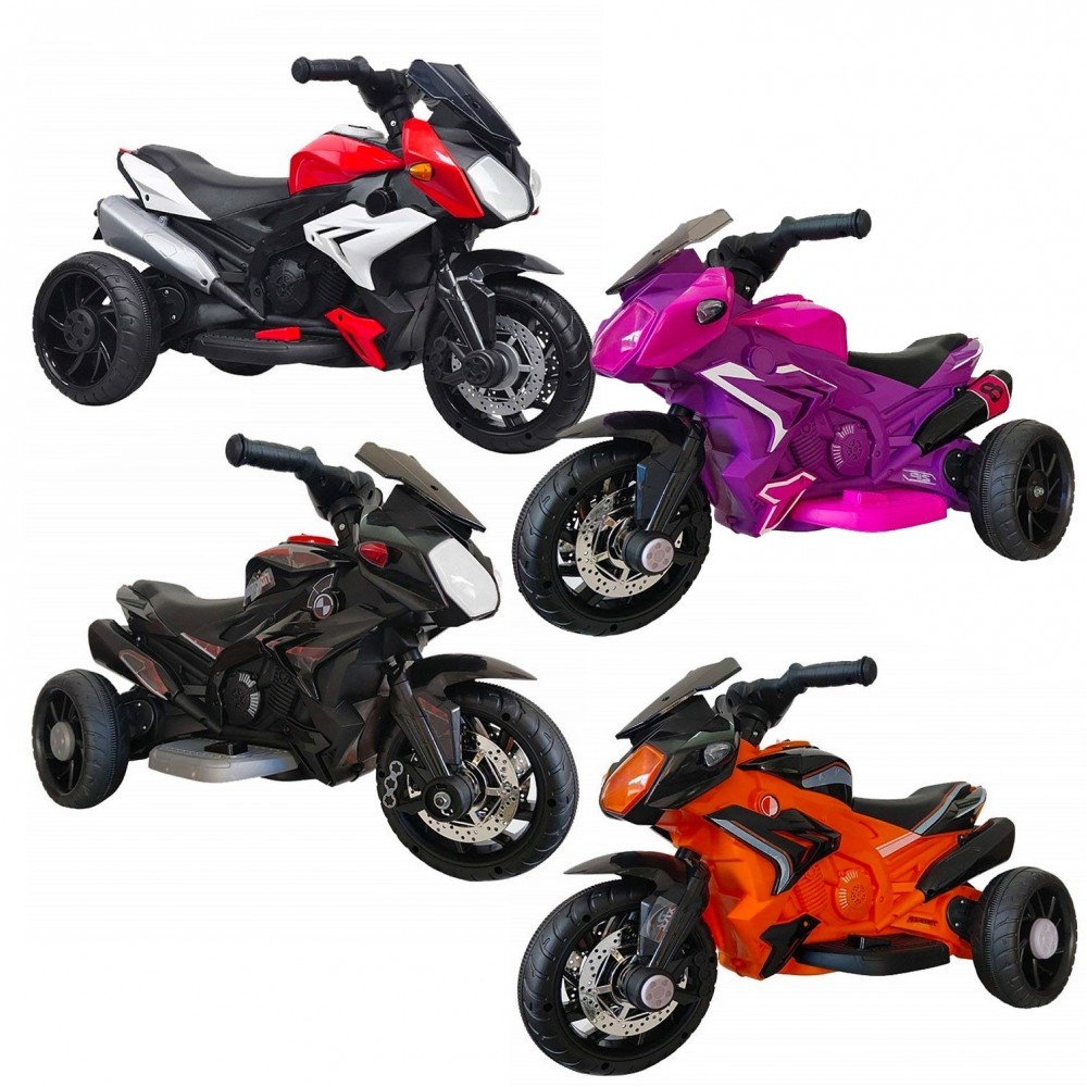 B86017 moto 3 roues SUPER 6V électrique pour enfants avec sons MP3