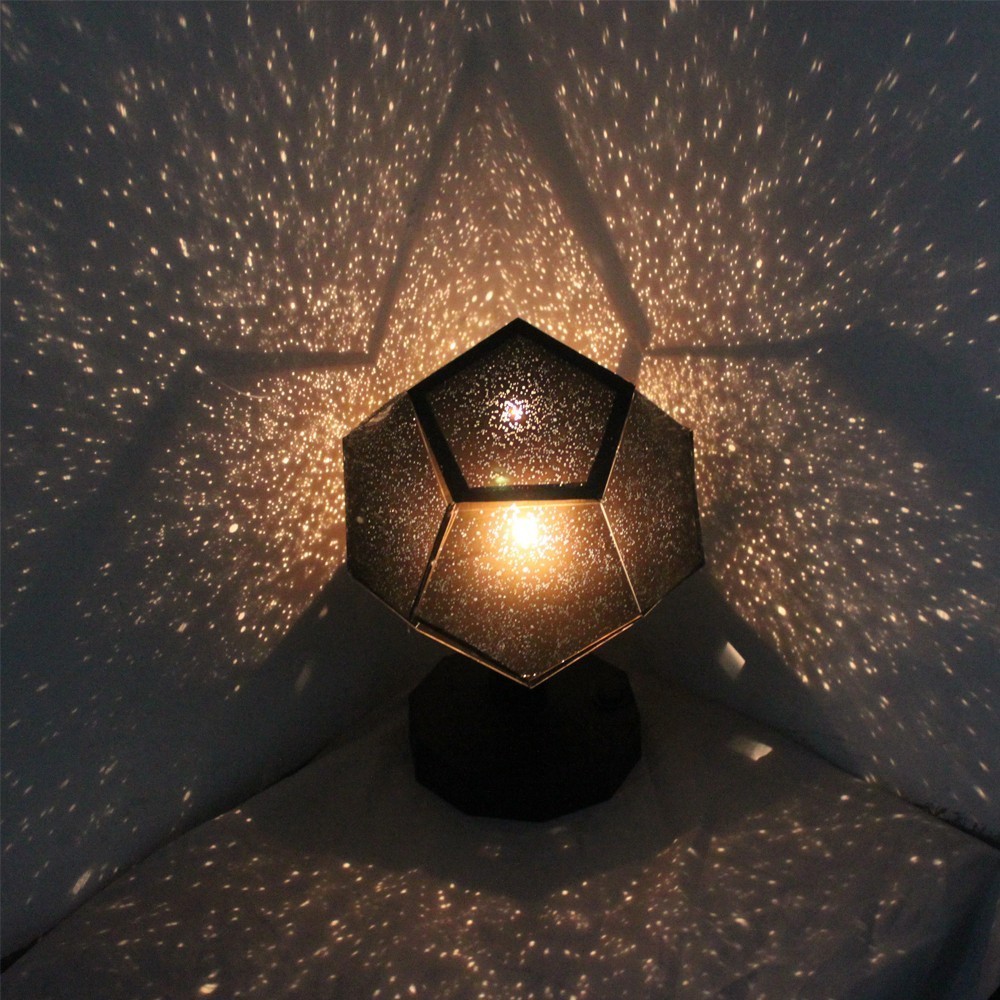 Proyector luz nocturna STAR LAMP PENTAGON - Luz de noche de estrellas planetas constelaciones efecto cielo para la habitación