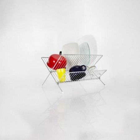 830588  Egouttoir en métal pour sécher la vaisselle MAITRE CHEF gain de place