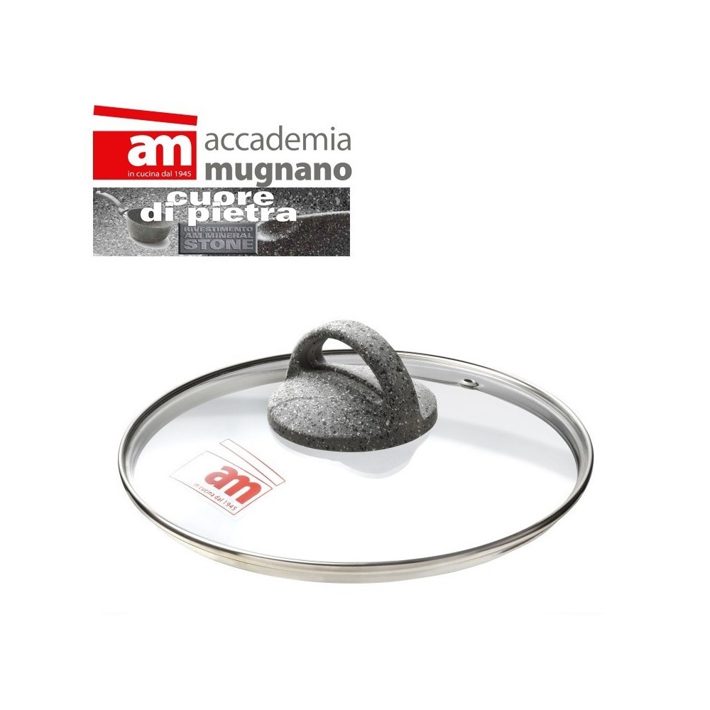 Tapa de vidrio  26 cm - Accademia Mugnano CUORE DI PIETRA
