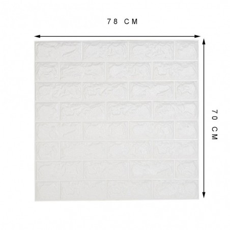 965485 Papier peint marron effet 3D souple rectangle en PE amortit sons et chocs