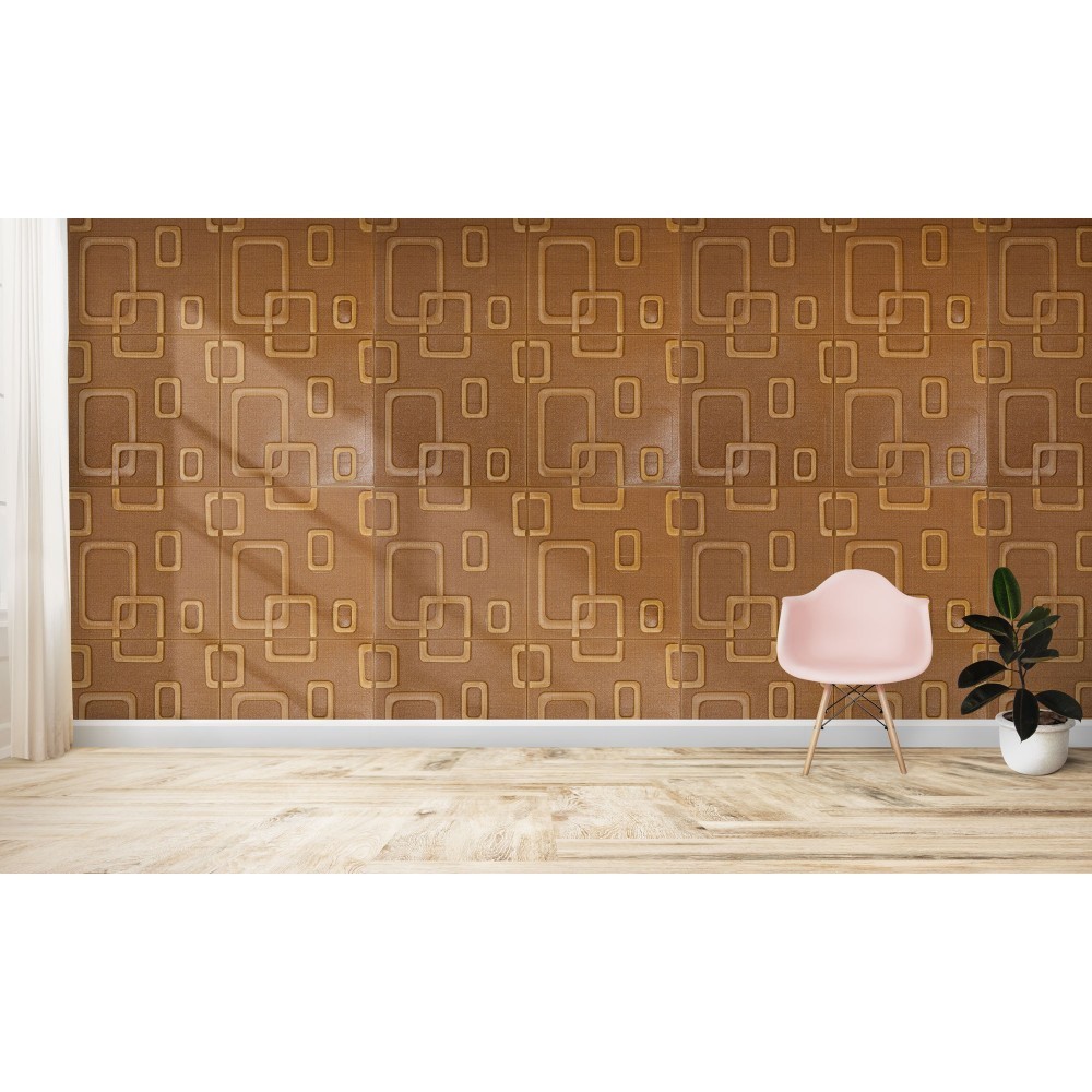 965485 Papier peint marron effet 3D souple...