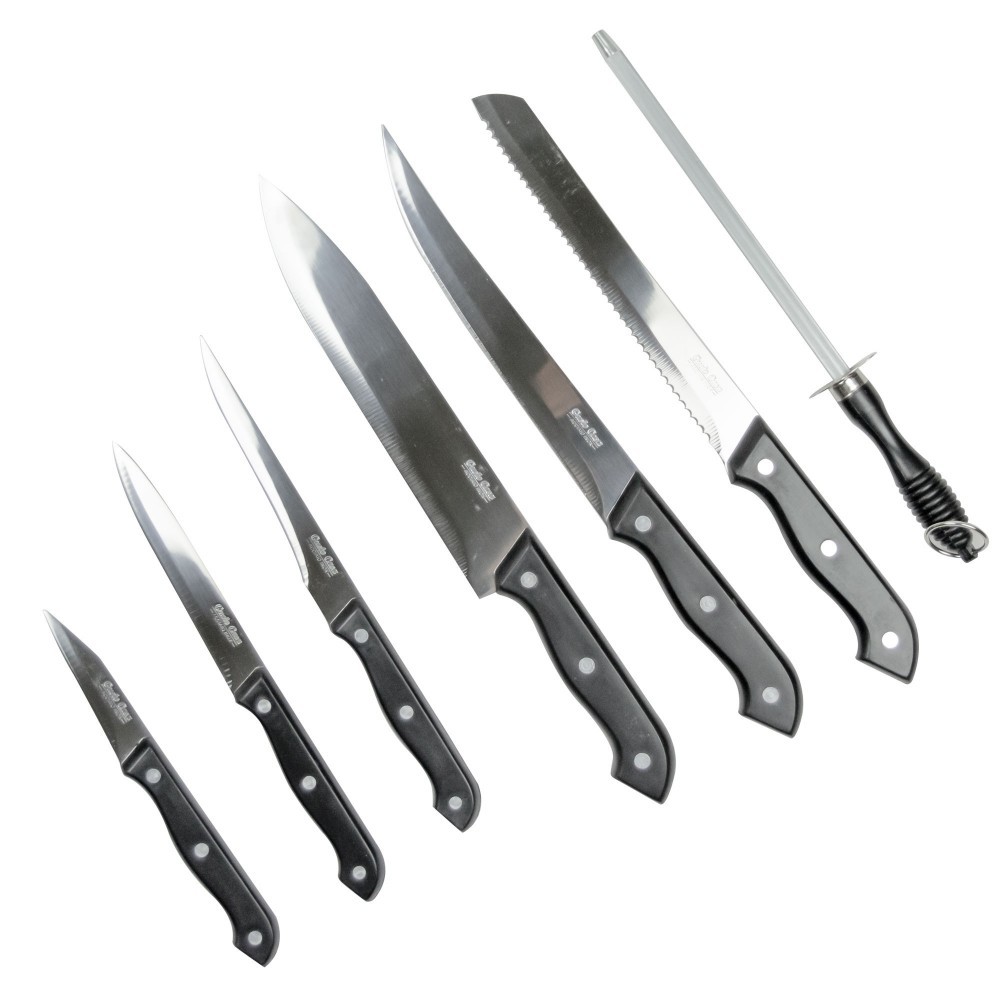 593732 Ensemble 8 couteaux en acier inoxydable...