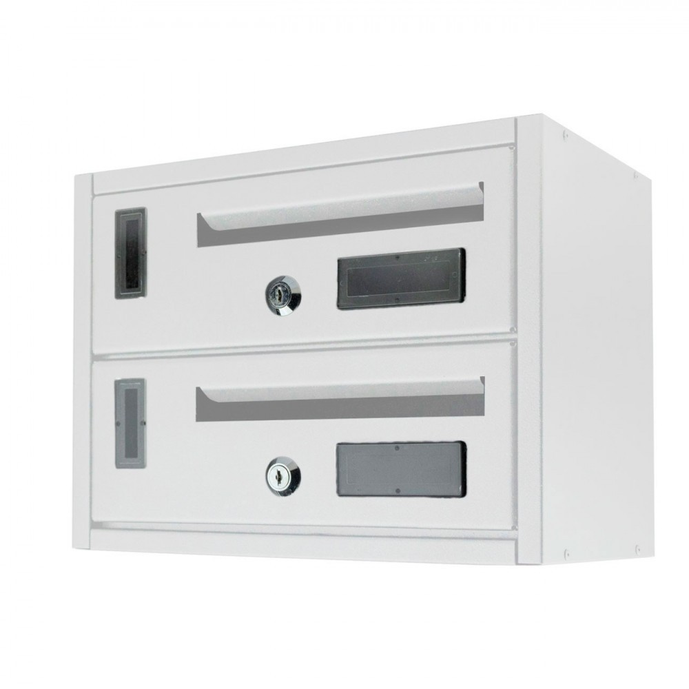 2 boîtes aux lettres Iron White Blanc Art 783B...