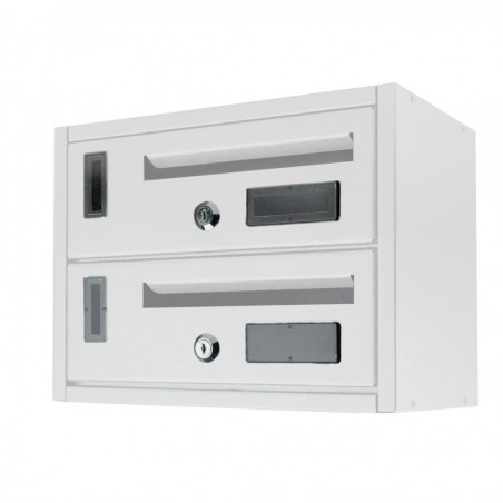 2 boîtes aux lettres Iron White Blanc Art 783B 23x18x30 cm