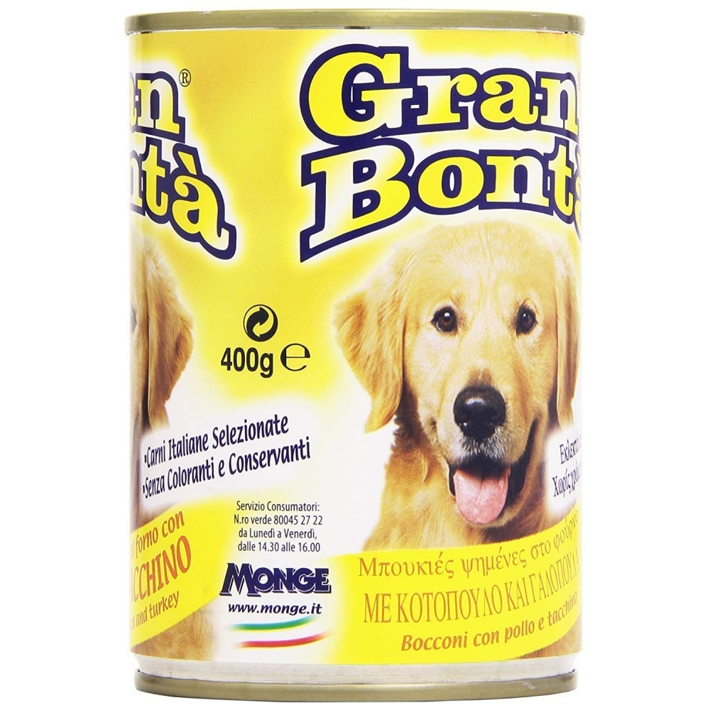 GRAN BONTA viande pour chiens 400 g de poulet...