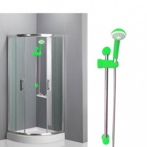 Kit colonne de douche 52cm réglable avec douchette - RILUX