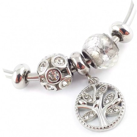 c1646 Bracelet  ONE JEWERLY My Story LIFE en cristaux swaroski en acier 316L