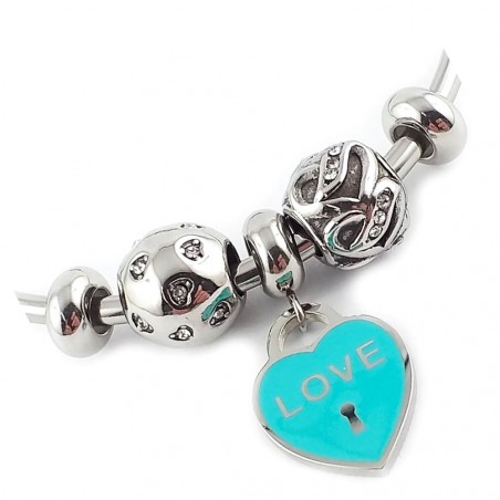 c1647 Bracelet ONE JEWERLY My Story LOVE en cristaux swaroski en acier 316L