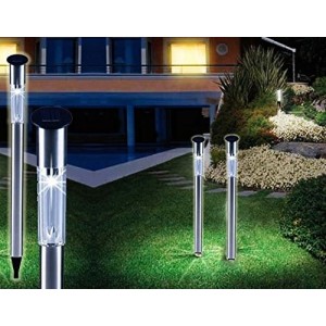 Lampes solaires de jardin LED et 70 cm de long - Optimal pour chemin - Lot de 2