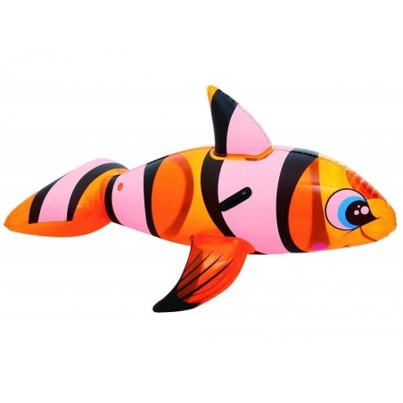 Nemo / Pez pallaso - Juguete hinchable infantil para la playa y piscina + Parche de reparación (157*94cm) BESTWAY