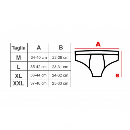 Slips pour hommes B-0021 mod. NIKI coton uni avec bande élastique