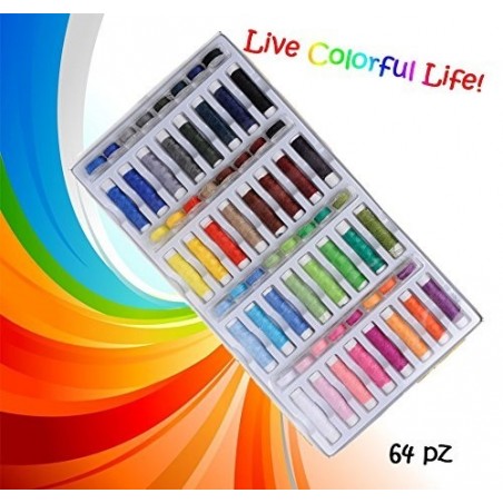 Set 64 piezas para la costura - Compuesto por hilos y bobinas de poliéster