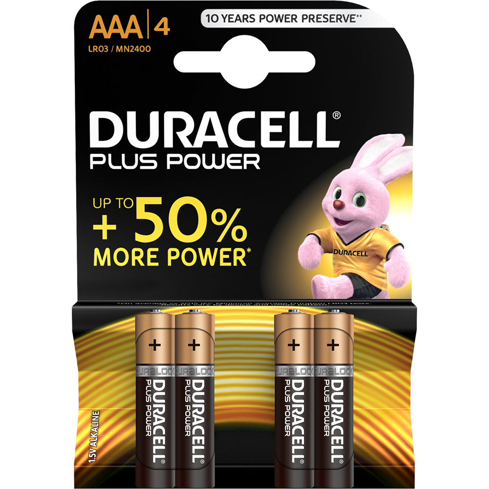 Duracell Plus Power AAA 1.5V mini-piles charge durable garantie