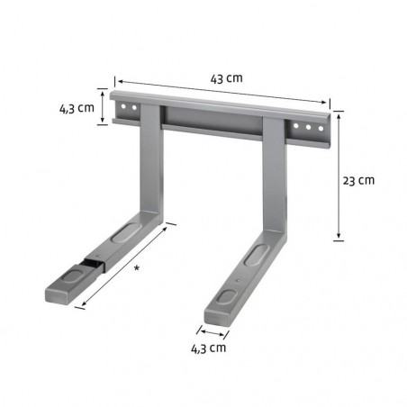 044942 Support mural pour le montage de four micro-onde MAX 30 kg