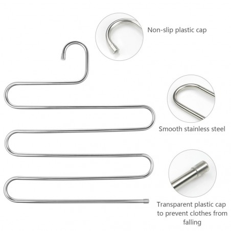 181149 Cintres 5 niveaux pour vêtements Cool Hanger économise l'espace