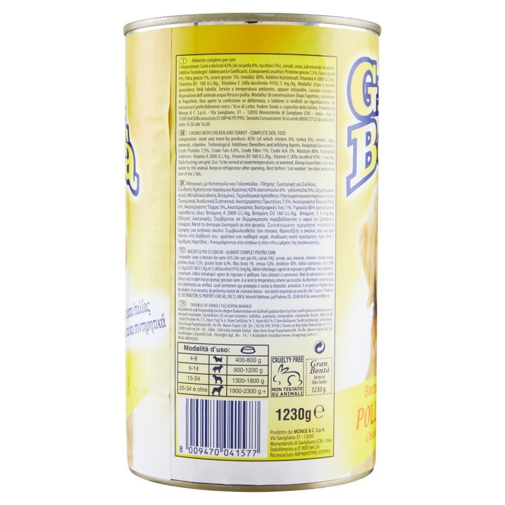 Pack 12x boîtes de viande de poulet et dinde...