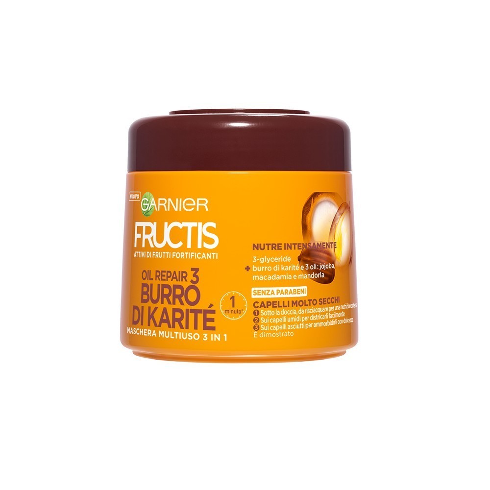 465566 Garnier Fructis Karite Oil Repair 3 Masque Cheveux Très Secs 300 ml