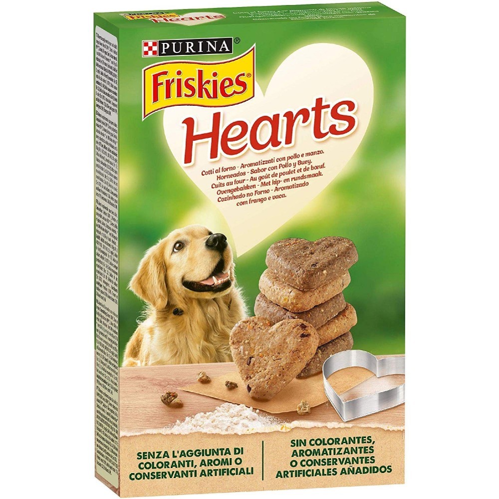Biscuits Purina Friskies Heart pour chiens saveur poulet bœuf 320g
