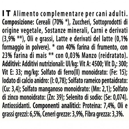 6 Paquets biscuits Purina Friskies Star pour chien goût fromage et viande 320g