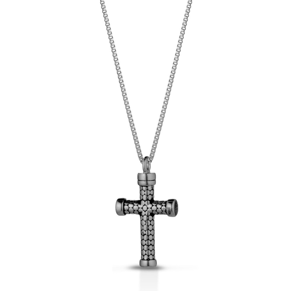 Collier pour hommes A2988 ONE JEWERLY en acier serpent croisé