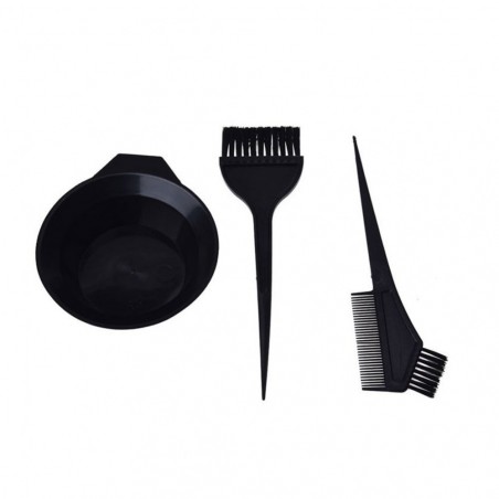 8301463 Kit de coiffure pour couleurs, 2 pinceaux, peigne et bol gradué.