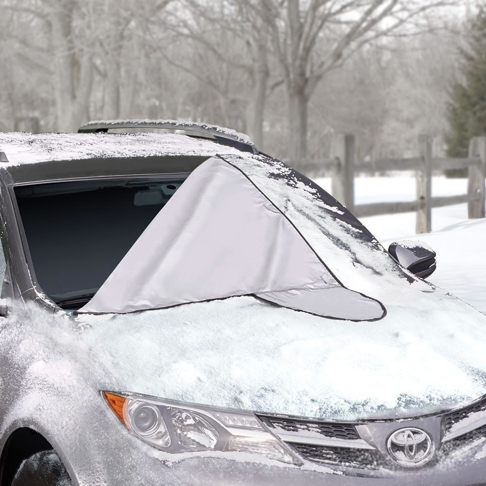 Bâche pare-brise voiture NO-FROST Anti-gel avec crochets 185x70 cm