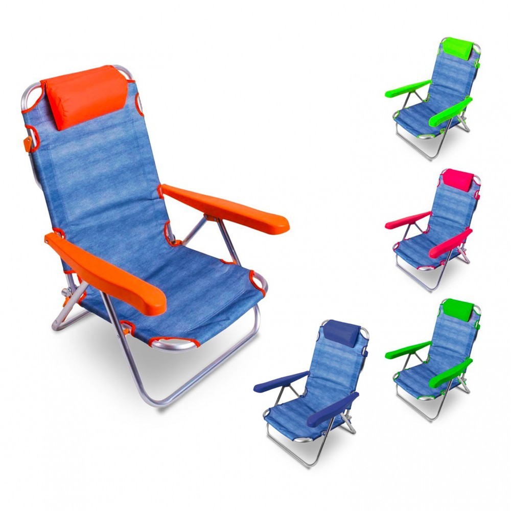 Petite chaise pour la plage ONSHORE 379837 oreiller avec accoudoirs