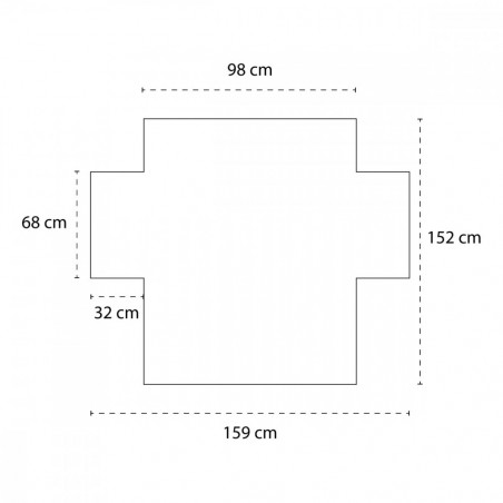 4590 Couverture de coffre de voiture pour chien PROLABZOO 152x159cm
