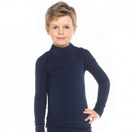 VKA31 Pack 4 T-shirt manches longues garçon WIFER col haut et intérieur polaire
