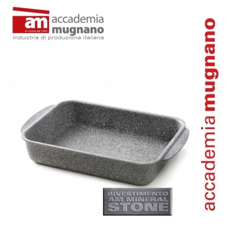 Bandeja para horno rectangualr 30x28 cm revestimiento con efecto piedra revestimiento - Accademia Mugnano CUORE DI PIETRA