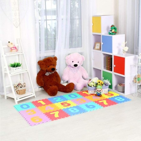 BricoBravo tapis de puzzle modulaire de 9 pièces, 32X32cm EVA Chiffre