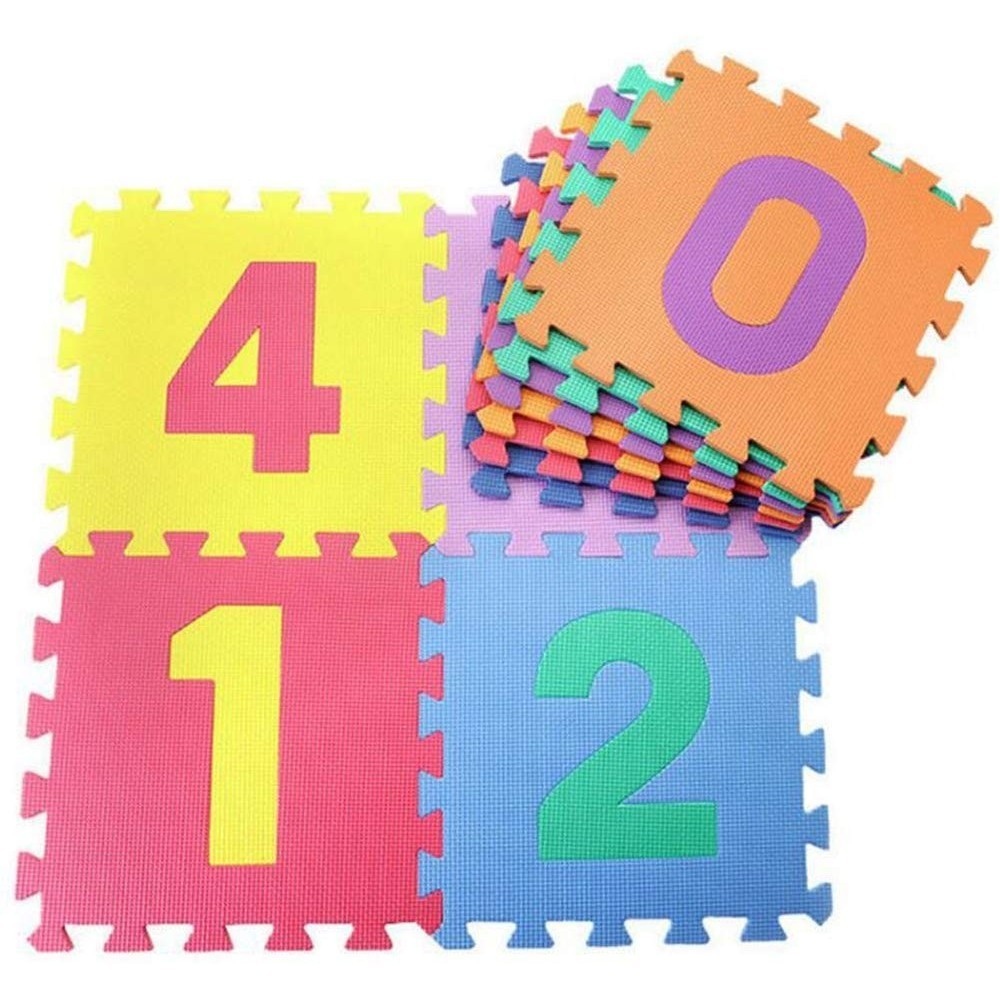 BricoBravo tapis de puzzle modulaire de 9 pièces, 32X32cm EVA Chiffre