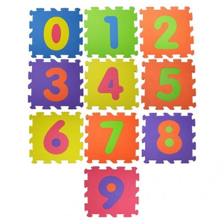 BricoBravo tapis de puzzle modulaire de 9 pièces, 32X32cm EVA Chiffre