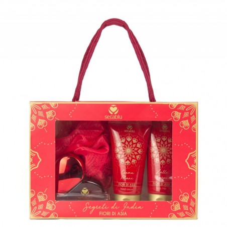 572637 Coffret surprise SETABLU SECRET D'INDE 4 en 1 crème, lait et éponge