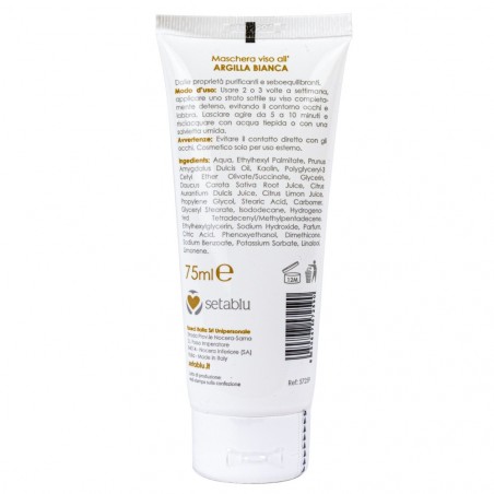 572590 Masque facial peaux grasses argile blanche SETABLU purifie et équilibre
