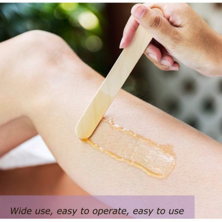 932818 Paquet de 50 spatules applicatrices de cire d'épilation jetables Setablu