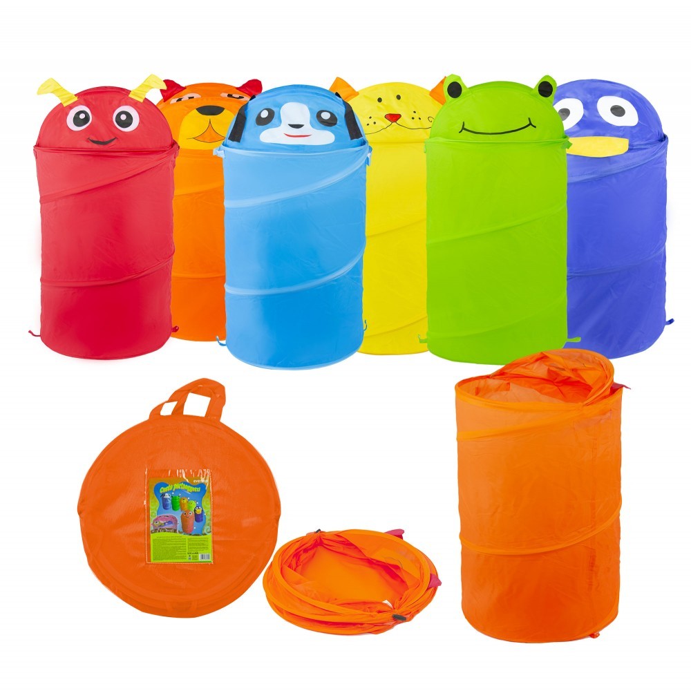 858000 Panier à jouet pliable animaux avec cadre métallique 80x40cm